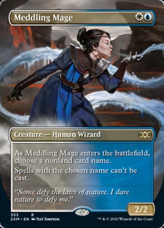 Meddling Mage (Borderless) [Double Masters] | Cracking-Singles