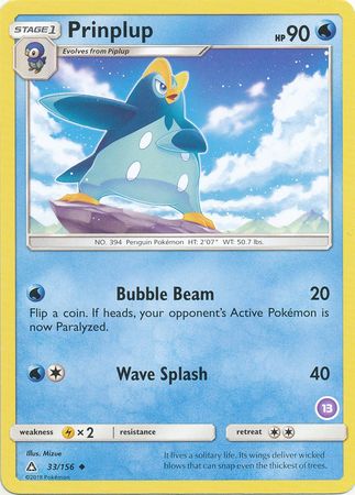 Prinplup (33/156) (Deck Exclusive #13) [Sun & Moon: Trainer Kit - Alolan Sandslash] | Cracking-Singles