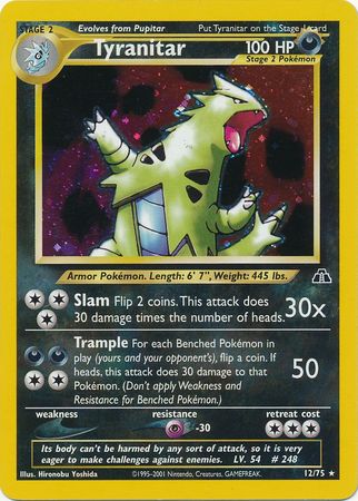 Tyranitar (12/75) [Neo Discovery Unlimited] | Cracking-Singles