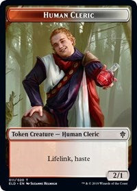 Human Cleric // Food (17) Double-sided Token [Throne of Eldraine Tokens] | Cracking-Singles