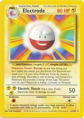 Electrode (21/102) [Base Set Unlimited] | Cracking-Singles