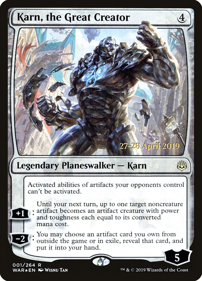 Karn, the Great Creator  [War of the Spark Prerelease Promos] | Cracking-Singles