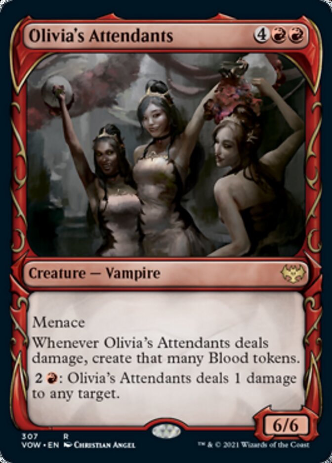 Olivia's Attendants (Showcase Fang Frame) [Innistrad: Crimson Vow] | Cracking-Singles