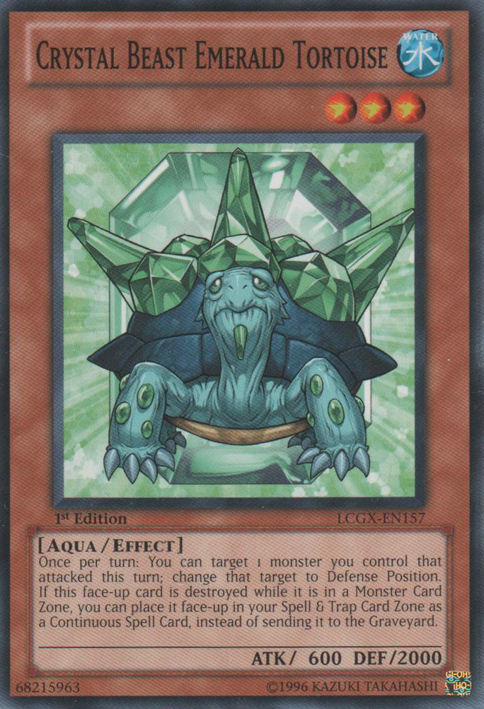 Crystal Beast Emerald Tortoise [LCGX-EN157] Common | Cracking-Singles