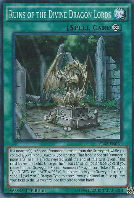 Ruins of the Divine Dragon Lords [SR02-EN024] Super Rare | Cracking-Singles