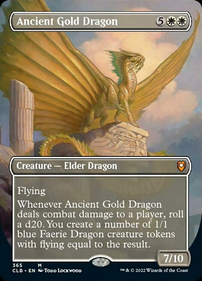 Ancient Gold Dragon (Borderless Alternate Art) [Commander Legends: Battle for Baldur's Gate] | Cracking-Singles