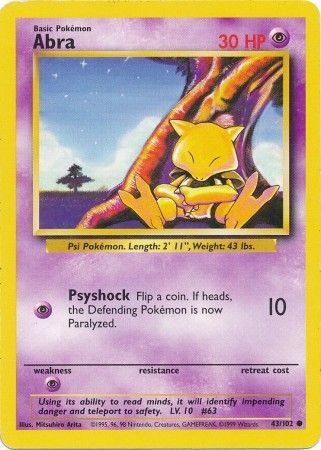 Abra (43/102) [Base Set Unlimited] | Cracking-Singles