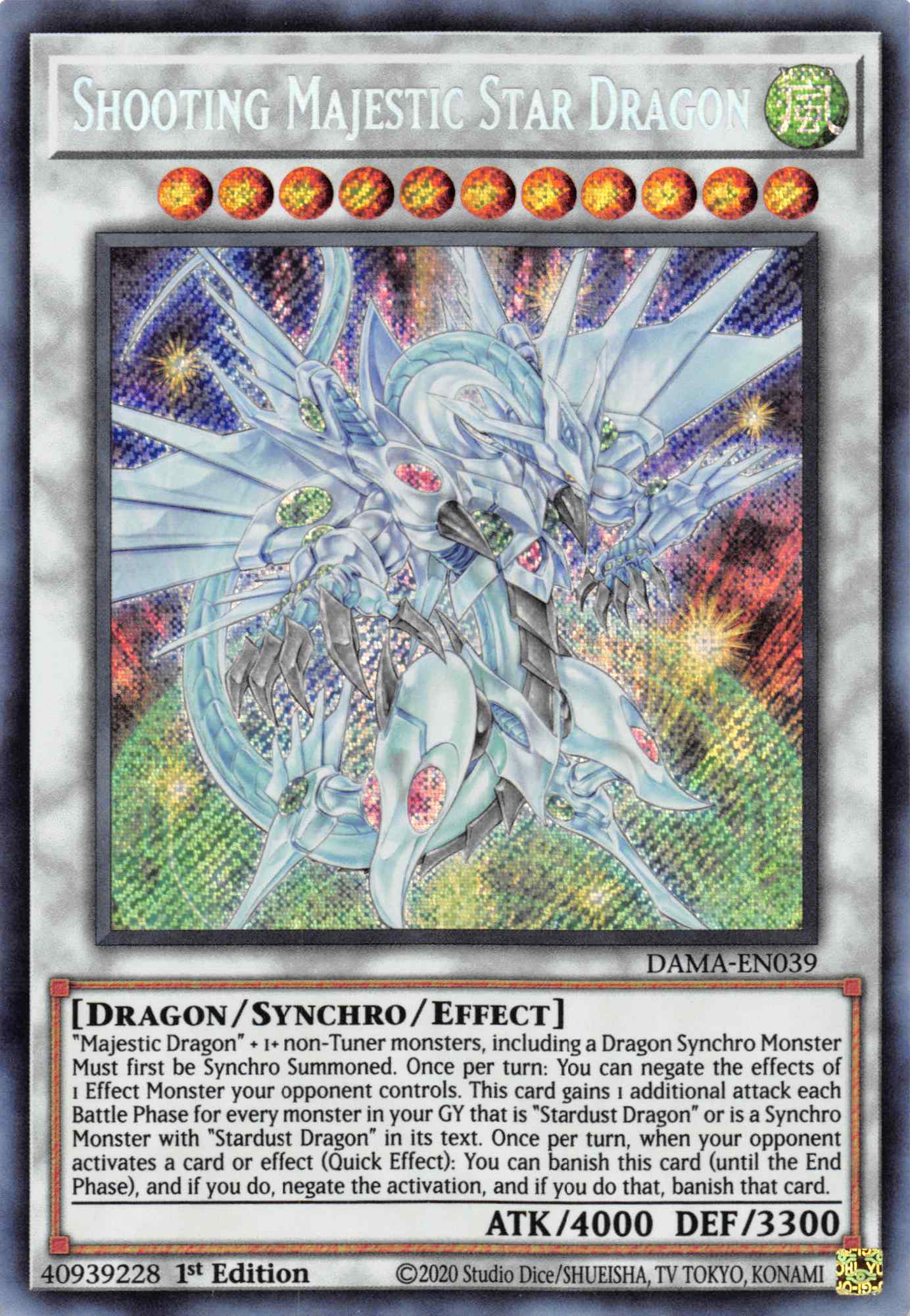 Shooting Majestic Star Dragon [DAMA-EN039] Secret Rare | Cracking-Singles