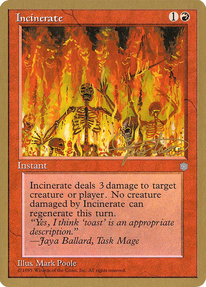 Incinerate (Mark Justice) [Pro Tour Collector Set] | Cracking-Singles