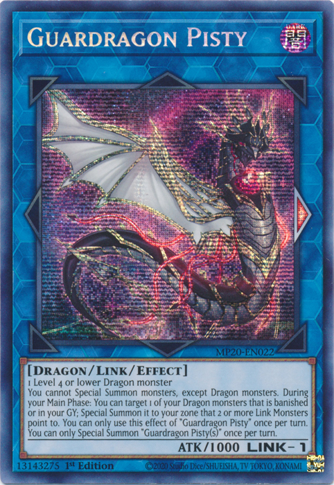 Guardragon Pisty [MP20-EN022] Prismatic Secret Rare | Cracking-Singles