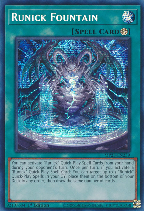 Runick Fountain [MP23-EN239] Prismatic Secret Rare | Cracking-Singles