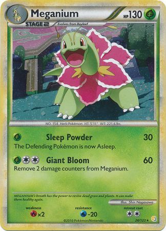 Meganium (26/123) (Cracked Ice Holo) [HeartGold & SoulSilver: Base Set] | Cracking-Singles