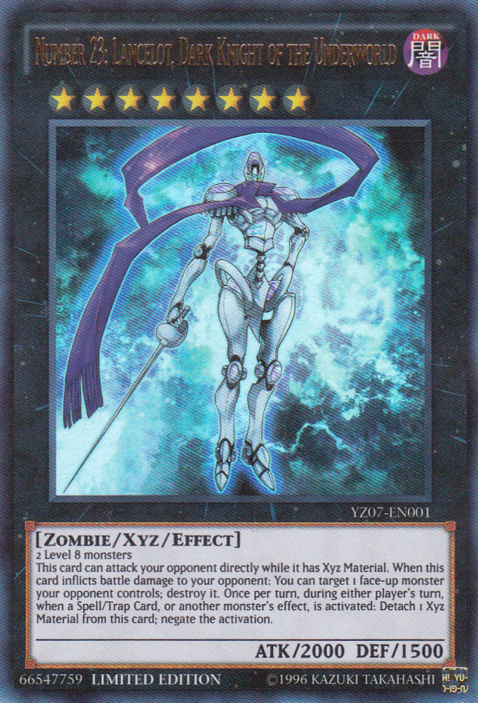 Number 23: Lancelot, Dark Knight of the Underworld [YZ07-EN001] Ultra Rare | Cracking-Singles