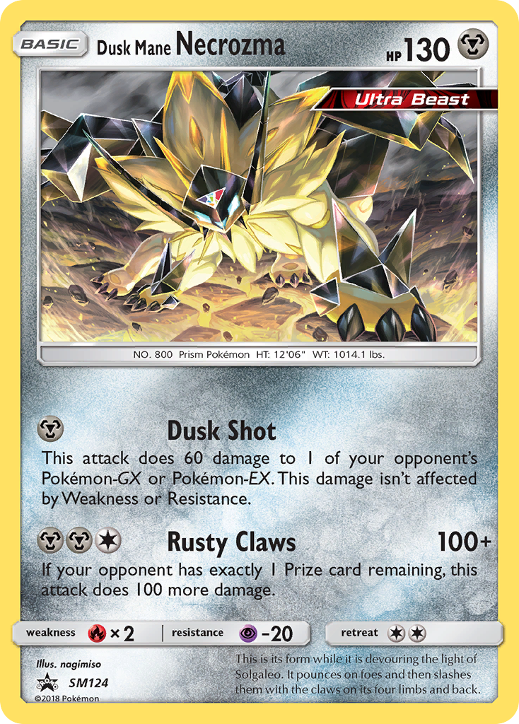 Dusk Mane Necrozma (SM124) [Sun & Moon: Black Star Promos] | Cracking-Singles