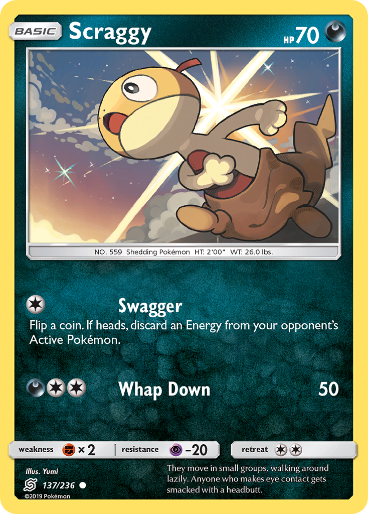 Scraggy (137/236) [Sun & Moon: Unified Minds] | Cracking-Singles