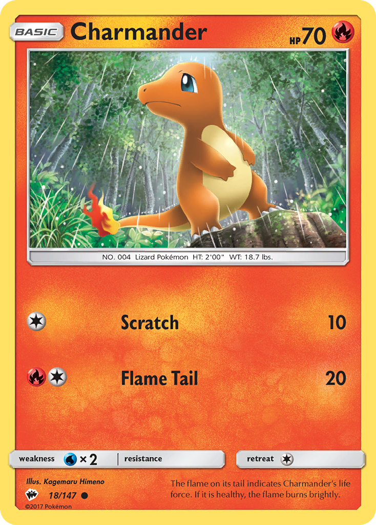 Charmander (18/147) [Sun & Moon: Burning Shadows] | Cracking-Singles