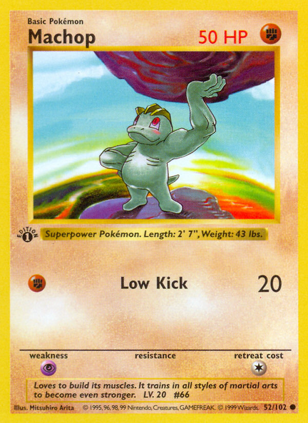 Machop (52/102) (Shadowless) [Base Set 1st Edition] | Cracking-Singles