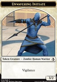 Unwavering Initiate // Wurm Token [Amonkhet Tokens] | Cracking-Singles