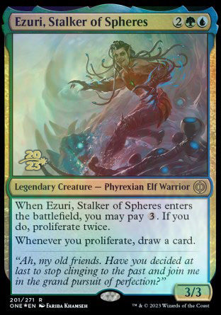 Ezuri, Stalker of Spheres [Phyrexia: All Will Be One Prerelease Promos] | Cracking-Singles