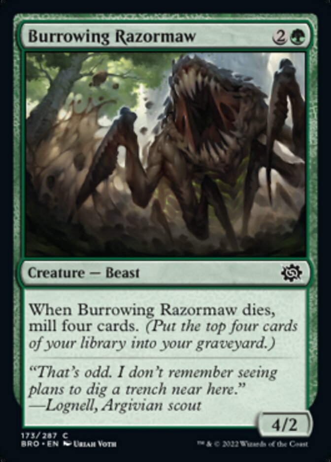 Burrowing Razormaw [The Brothers' War] | Cracking-Singles