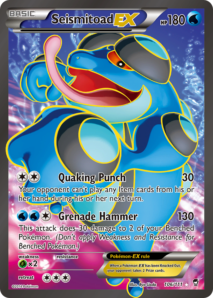 Seismitoad EX (106/111) [XY: Furious Fists] | Cracking-Singles