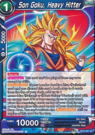 Son Goku, Heavy Hitter [BT12-031] | Cracking-Singles