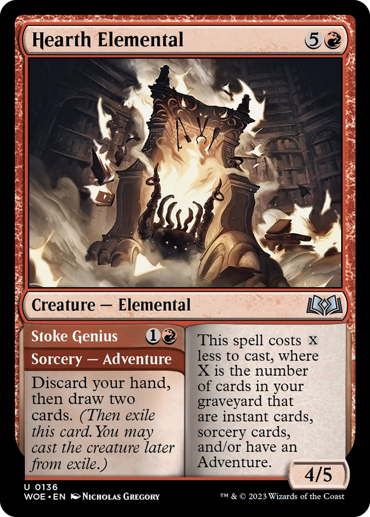 Hearth Elemental // Stoke Genius [Wilds of Eldraine] | Cracking-Singles