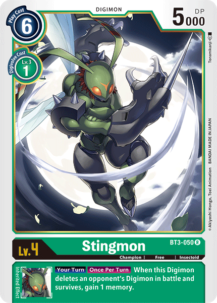 Stingmon [BT3-050] [Release Special Booster Ver.1.5] | Cracking-Singles