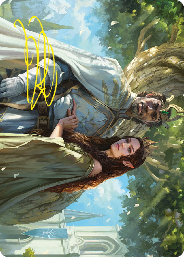 Aragorn and Arwen, Wed Art Card (Gold-Stamped Signature) [The Lord of the Rings: Tales of Middle-earth Art Series] | Cracking-Singles