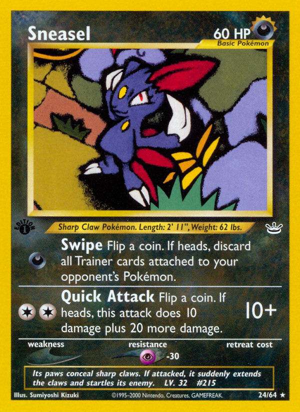 Sneasel (24/64) [Neo Revelation 1st Edition] | Cracking-Singles