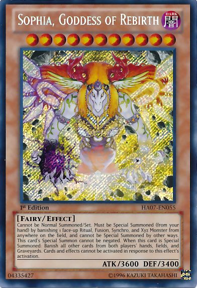 Sophia, Goddess of Rebirth [HA07-EN055] Secret Rare | Cracking-Singles