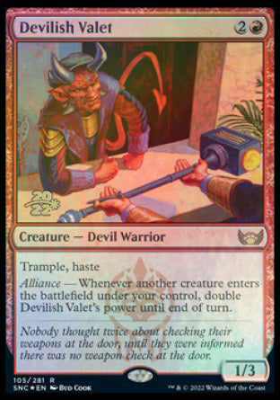 Devilish Valet [Streets of New Capenna Prerelease Promos] | Cracking-Singles