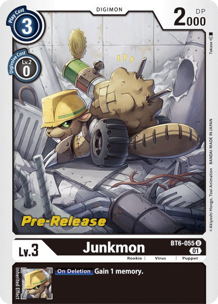 Junkmon [BT6-055] [Double Diamond Pre-Release Cards] | Cracking-Singles