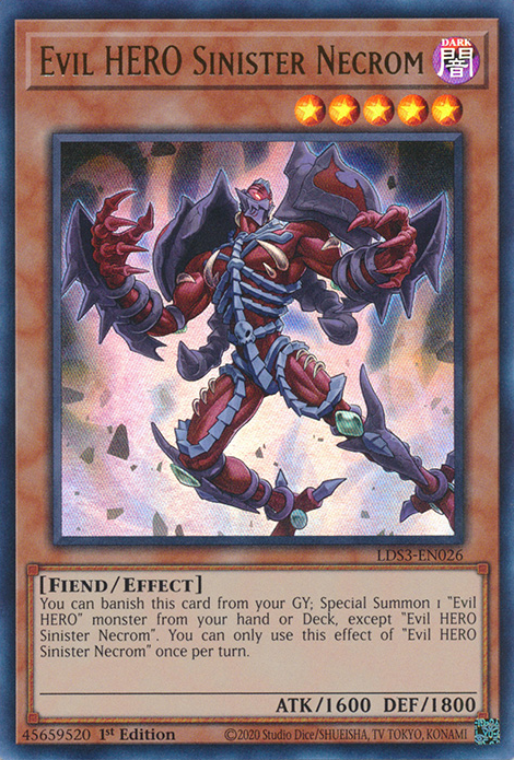 Evil HERO Sinister Necrom [LDS3-EN026] Ultra Rare | Cracking-Singles