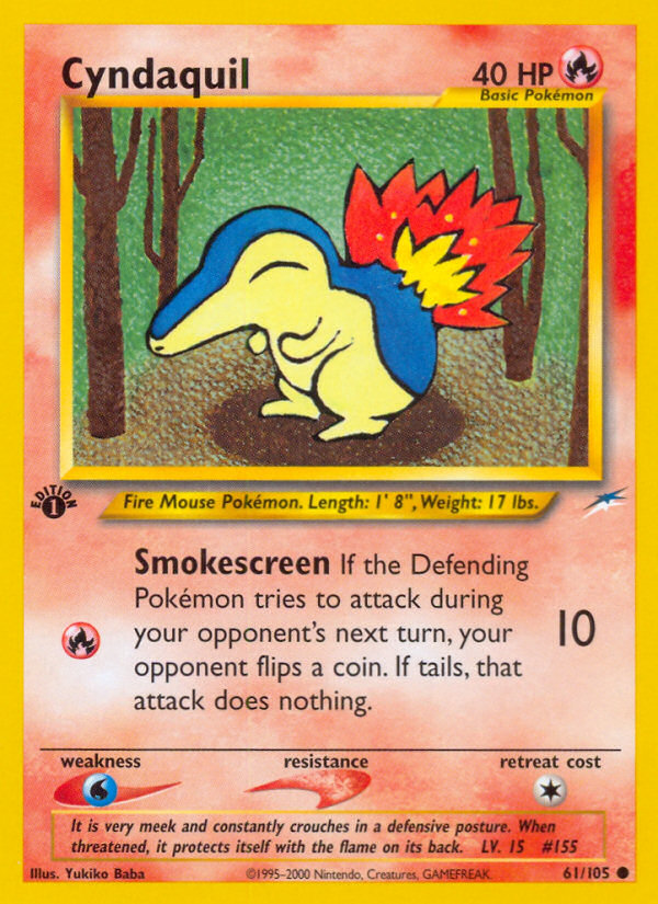 Cyndaquil (61/105) [Neo Destiny 1st Edition] | Cracking-Singles