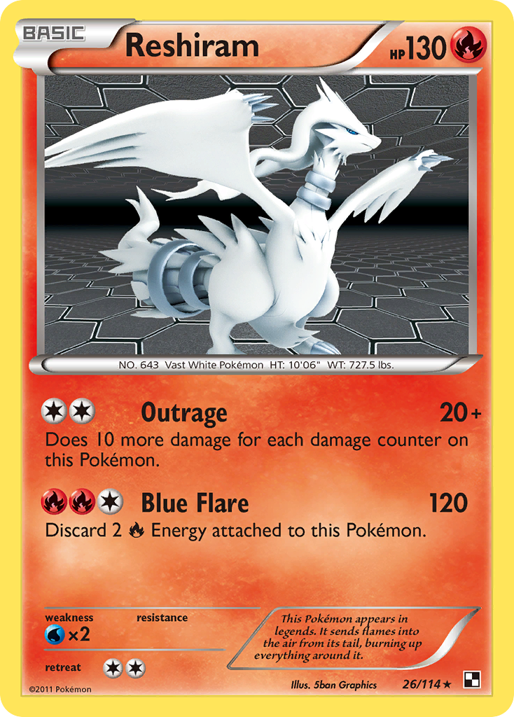 Reshiram (26/114) [Black & White: Base Set] | Cracking-Singles