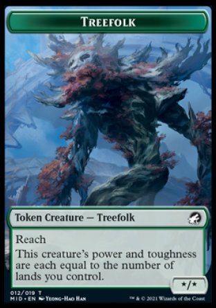 Treefolk Token [Innistrad: Midnight Hunt Tokens] | Cracking-Singles