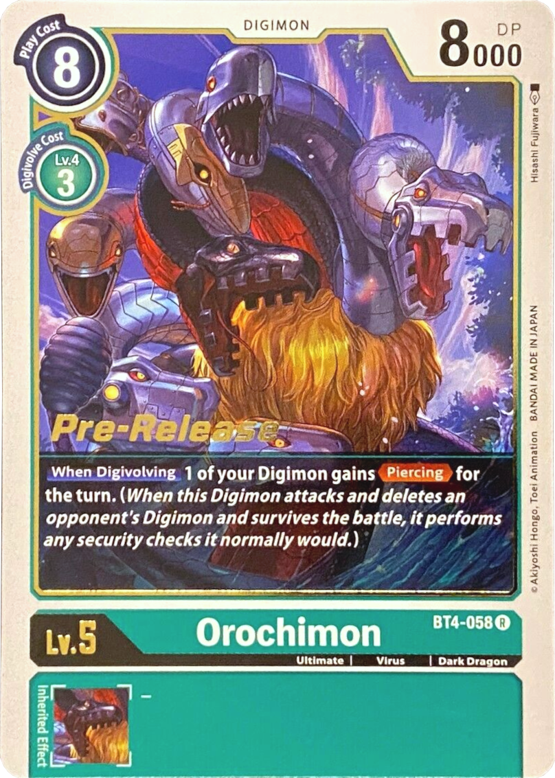 Orochimon [BT4-058] [Great Legend Pre-Release Promos] | Cracking-Singles