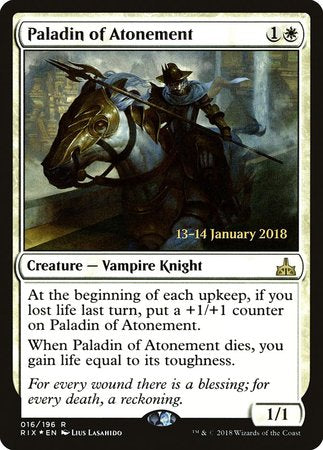 Paladin of Atonement [Rivals of Ixalan Promos] | Cracking-Singles