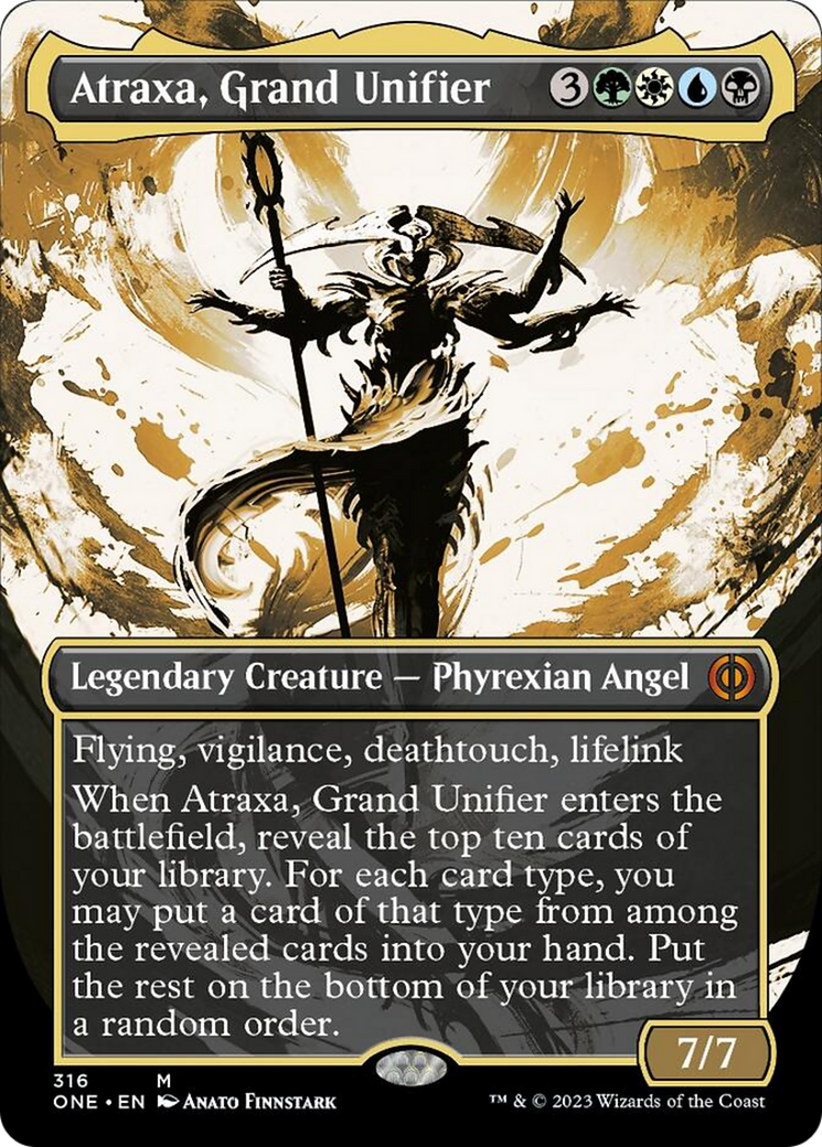 Atraxa, Grand Unifier (Borderless Ichor) [Phyrexia: All Will Be One] | Cracking-Singles