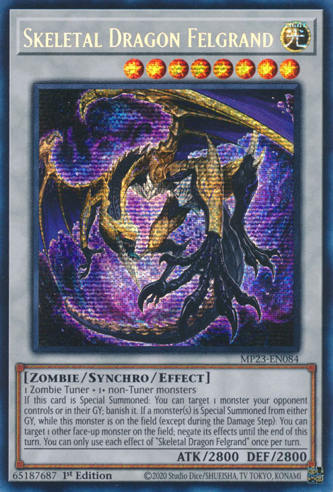 Skeletal Dragon Felgrand [MP23-EN084] Prismatic Secret Rare | Cracking-Singles