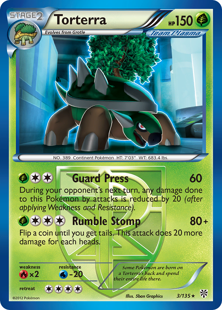 Torterra (3/135) [Black & White: Plasma Storm] | Cracking-Singles