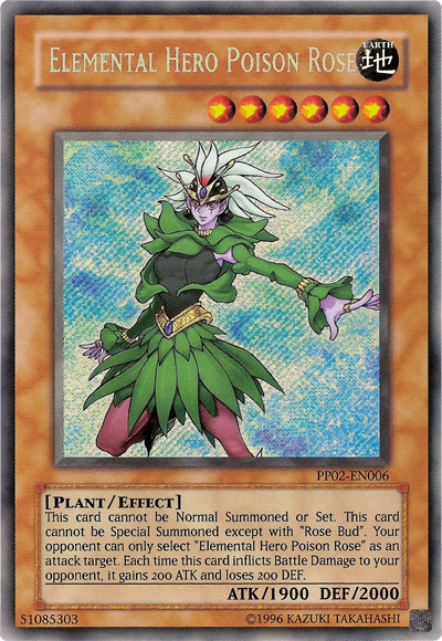 Elemental Hero Poison Rose [PP02-EN006] Secret Rare | Cracking-Singles