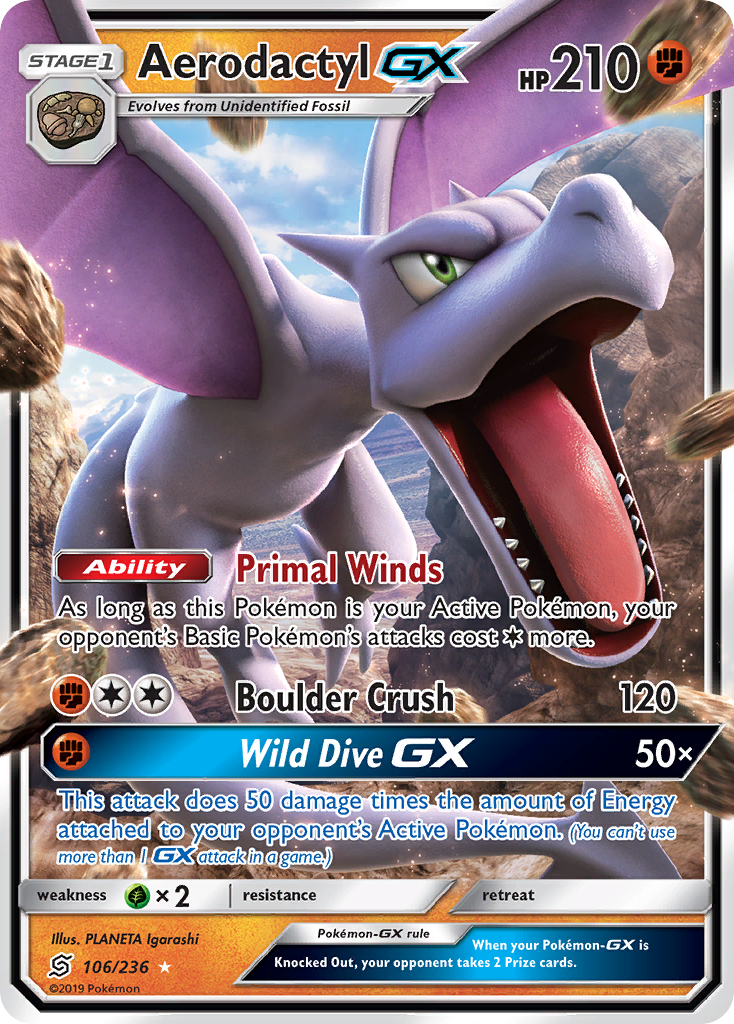 Aerodactyl GX (106/236) [Sun & Moon: Unified Minds] | Cracking-Singles