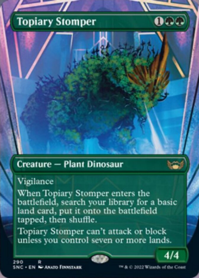 Topiary Stomper (Borderless Alternate Art) [Streets of New Capenna] | Cracking-Singles