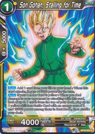 Son Gohan, Stalling for Time [BT12-091] | Cracking-Singles