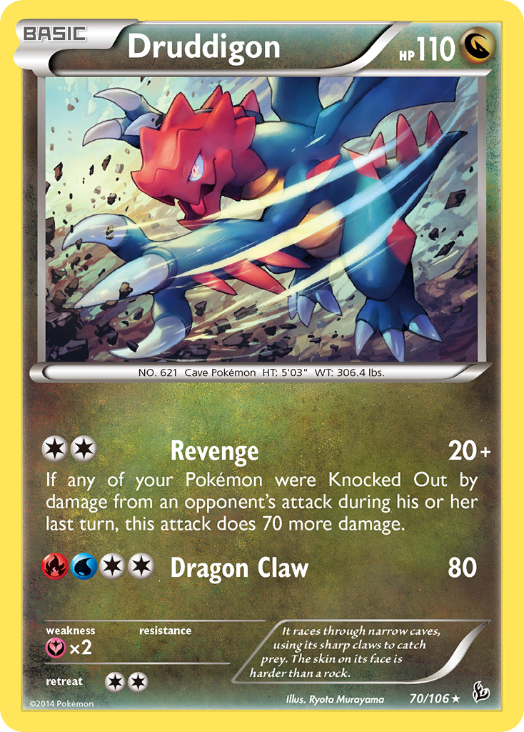 Druddigon (70/106) [XY: Flashfire] | Cracking-Singles