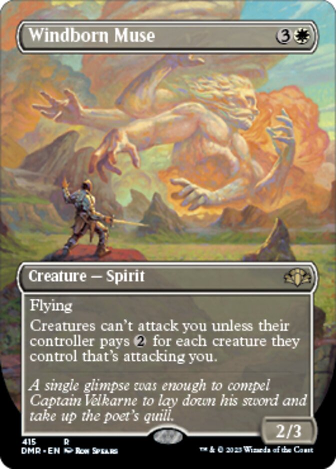 Windborn Muse (Borderless Alternate Art) [Dominaria Remastered] | Cracking-Singles