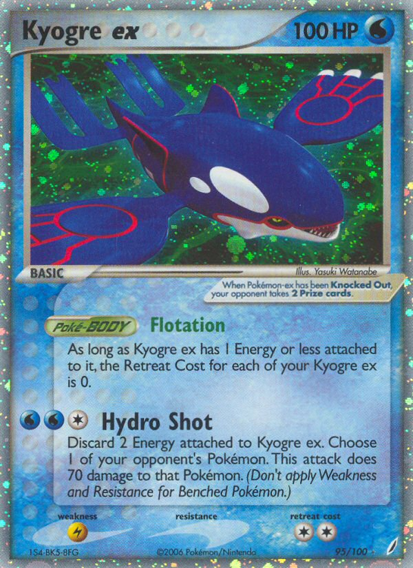 Kyogre ex (95/100) [EX: Crystal Guardians] | Cracking-Singles