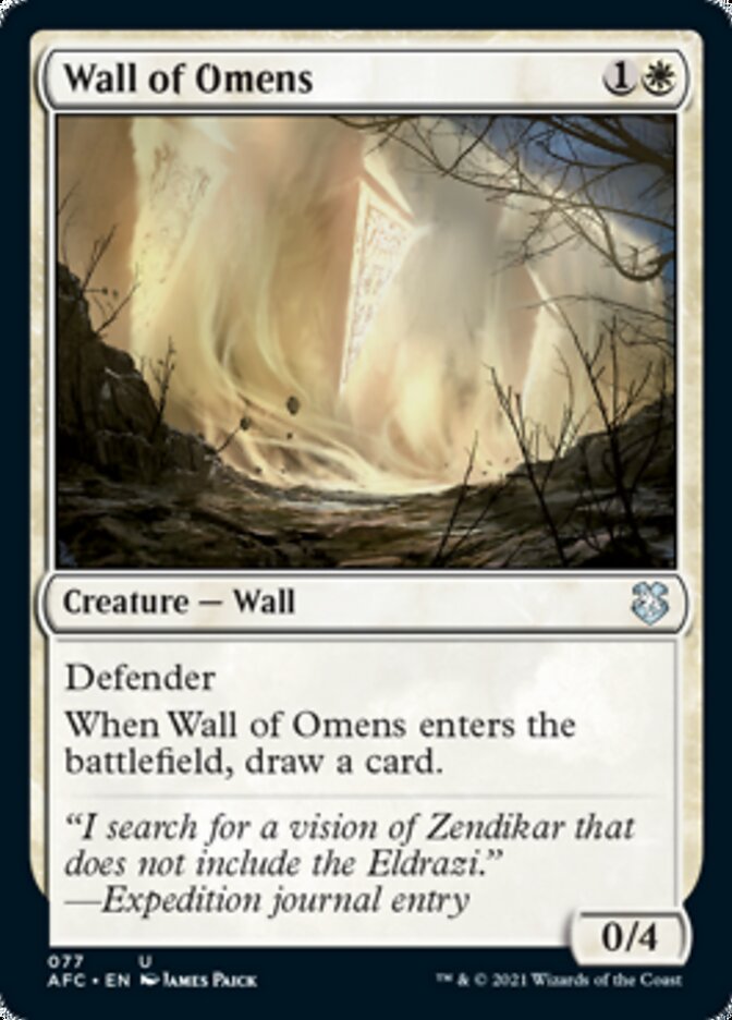 Wall of Omens [Dungeons & Dragons: Adventures in the Forgotten Realms Commander] | Cracking-Singles